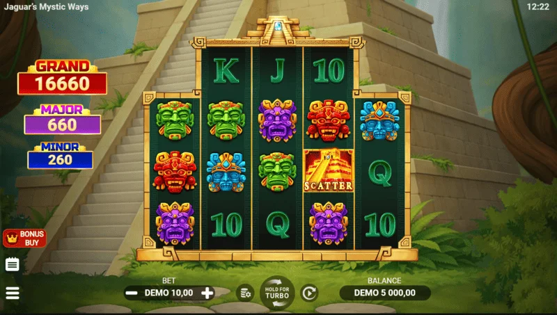 Jaguar's Mystic Ways - main game screen