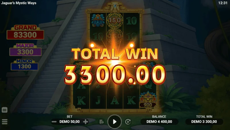 Jaguar's Mystic Ways - total win for the round